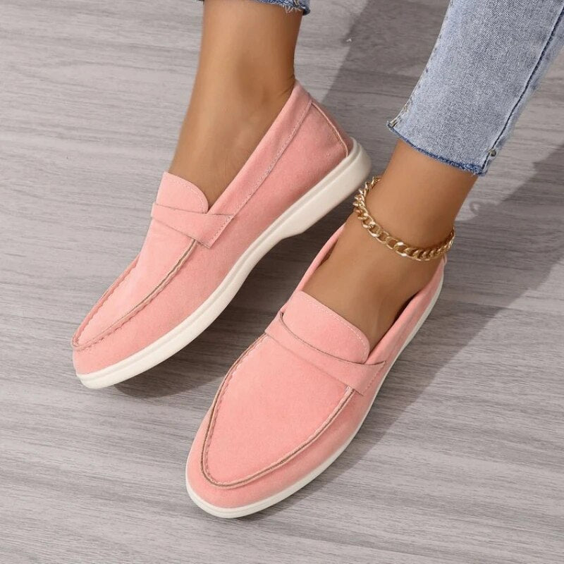 Sophie | Dames Loafers Zwart - Stijlvolle Suède met Verhoogde Hak 4