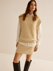 Sophie | Dames Set met Stretchrok en Kapmouw - Warme Gebreide Stoffen 3