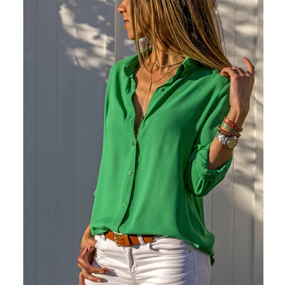 Balbina | Casual Blouse met Trendy Kraag Hals