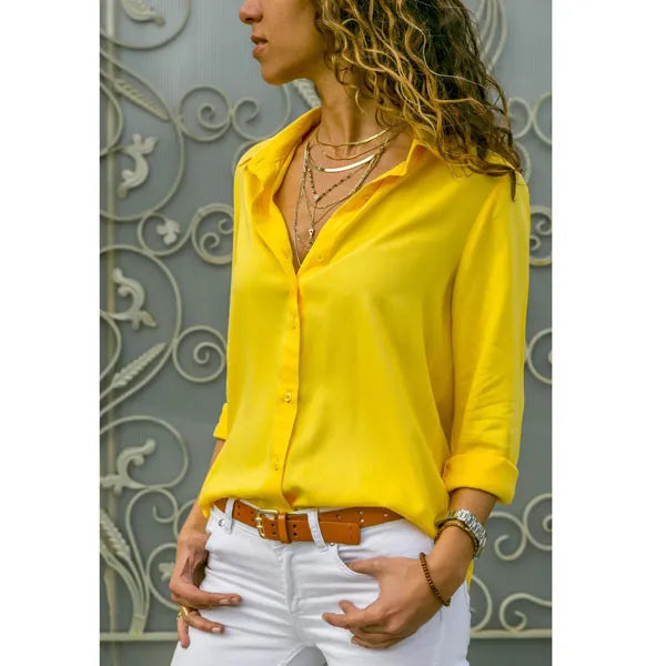 Balbina | Casual Blouse met Trendy Kraag Hals