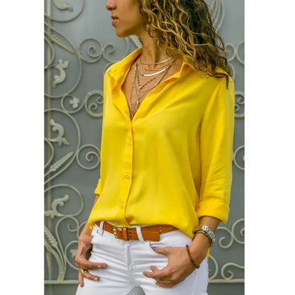 Balbina | Casual Blouse met Trendy Kraag Hals
