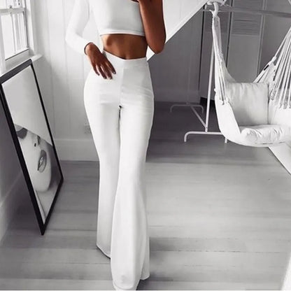 Danie | Stijlvolle Flared Broek met Hoge Taille