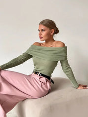 Donna | Elegante Off-Shoulder Top met Lange Mouw
