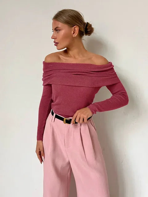 Donna | Elegante Off-Shoulder Top met Lange Mouw