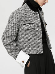Jovina | Dames Tweed Blazer - Crop Design