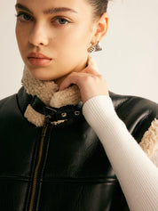 Vilita | Teddy Gevoerd Vest Dames - Faux Leren & Warm