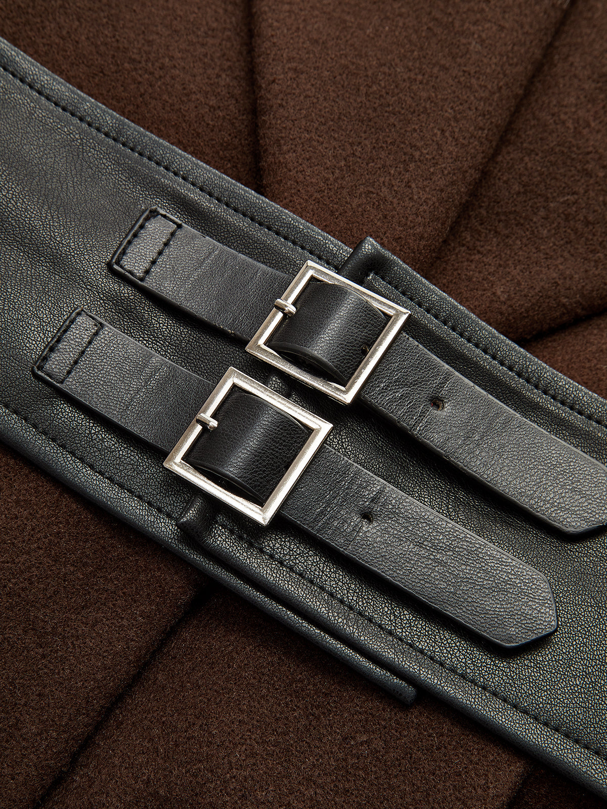 Tessa | Dames Jas Winter - Lange Tweedjas met Oversized Kraag en Brede Riem 3