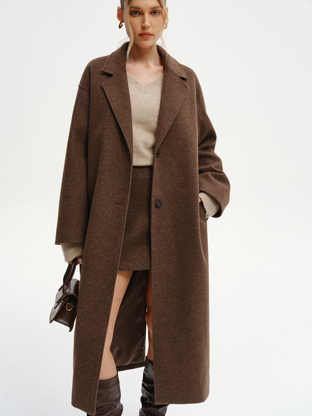 Tessa | Dames Lange Winterjas - Warm Tweed, Oversized Pasvorm 0