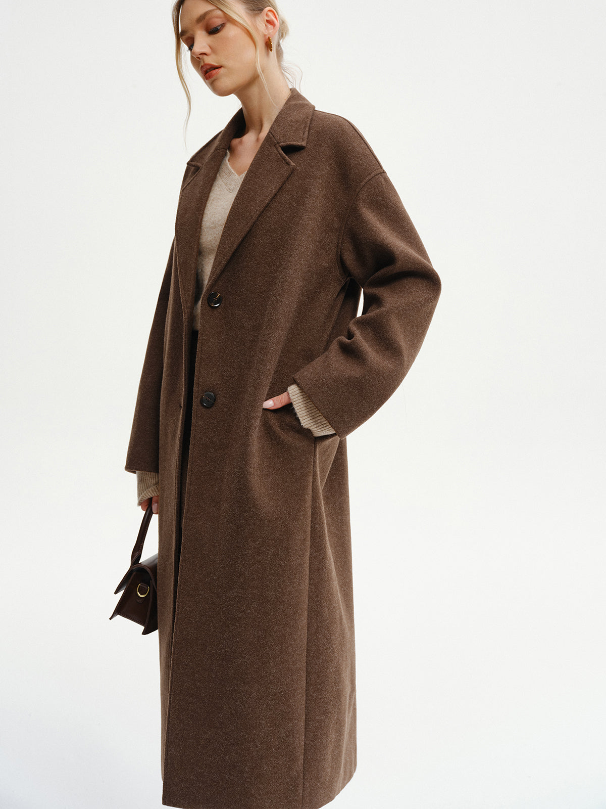 Tessa | Dames Lange Winterjas - Warm Tweed, Oversized Pasvorm 2