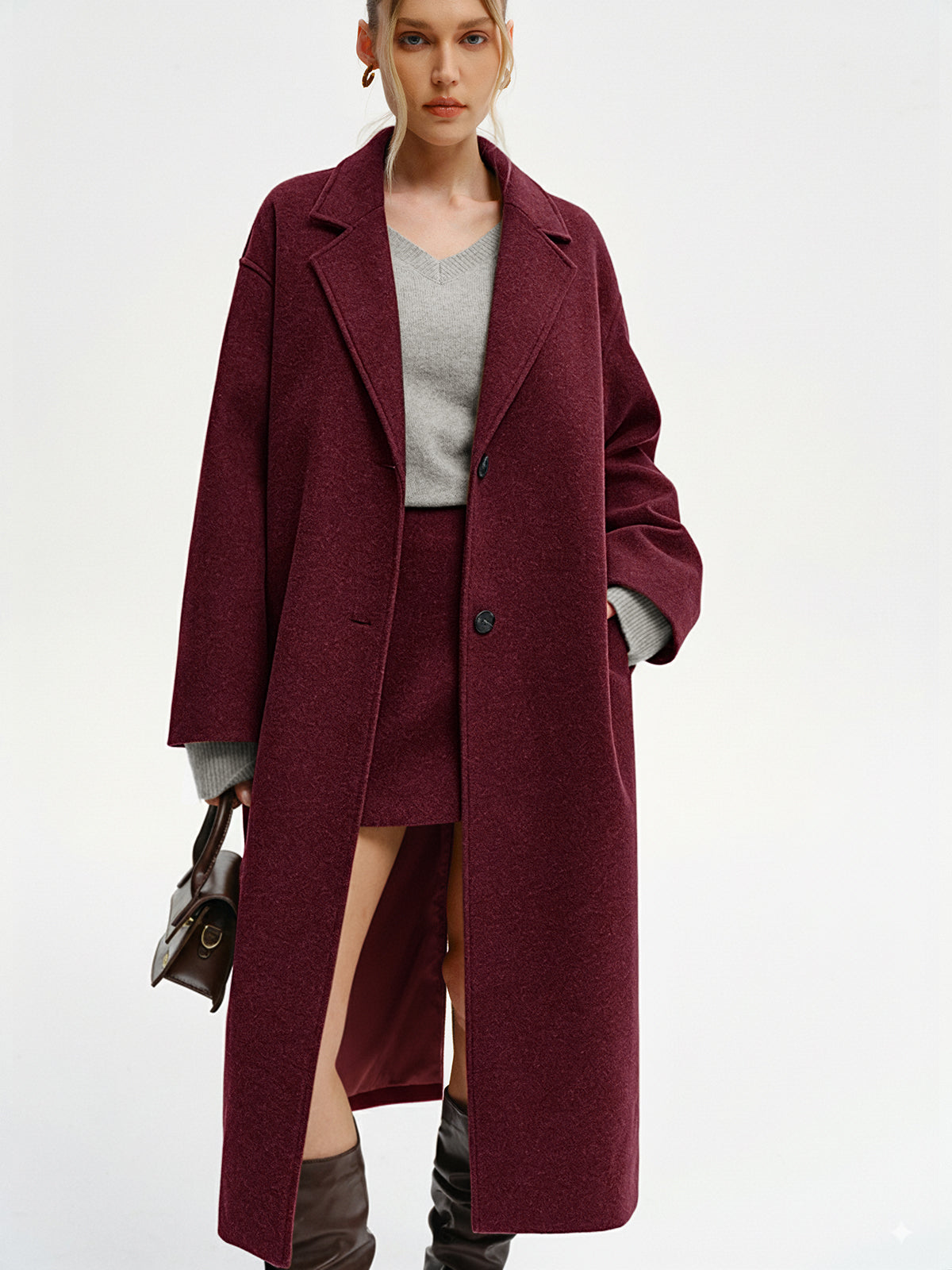 Tessa | Dames Lange Winterjas - Warm Tweed, Oversized Pasvorm 8