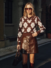 Tessa | Dames Trui - Gebreid Argylepatroon, Comfortabel en Stijlvol 1