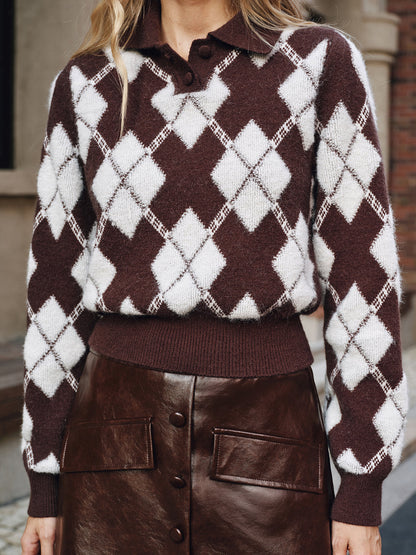 Tessa | Dames Trui - Gebreid Argylepatroon, Comfortabel en Stijlvol 3