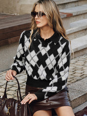 Tessa | Dames Trui - Gebreid Argylepatroon, Comfortabel en Stijlvol 6