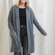 Tina | Dames Lang Vest - Comfortabel Zwart, Open Voorkant met Zakken 5