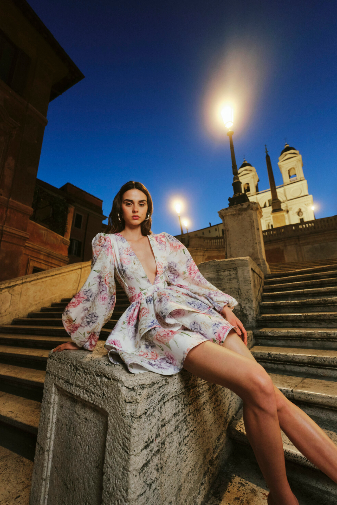 Yesmina | A-lijn Korte zomerjurk met Ballonmouwen