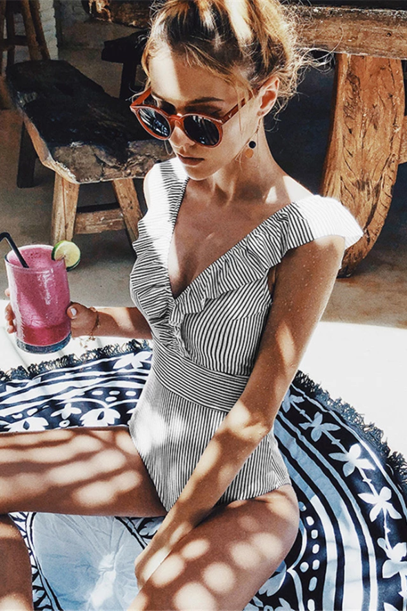 Yetta | Stijlvol Gestreept Badpak