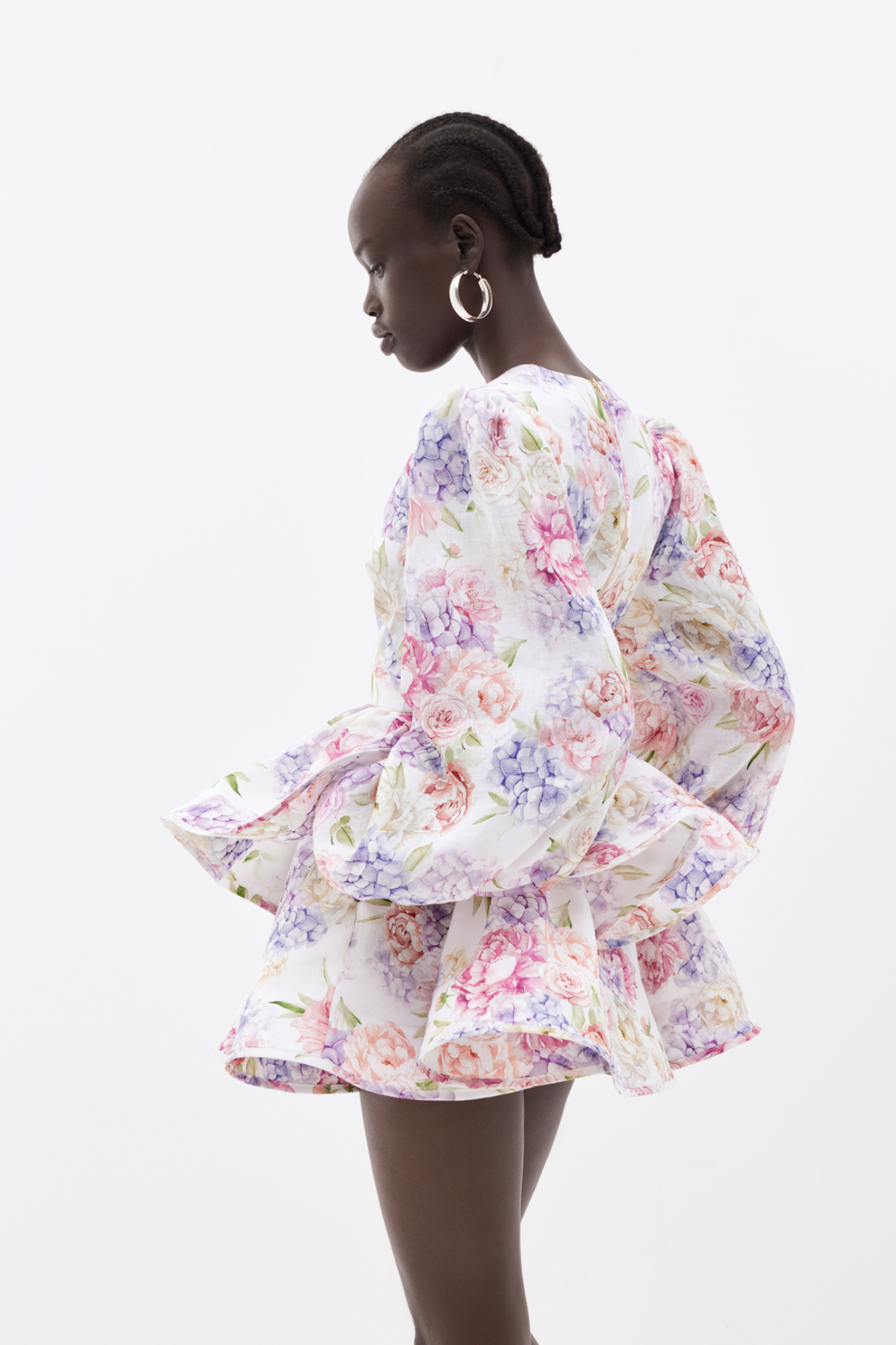 Yesmina | A-lijn Korte zomerjurk met Ballonmouwen