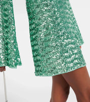 Valerie | Glitter Mini Jurk - V-hals & Wijde Mouwen
