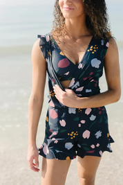 Nevar | Zwem Playsuit met Ingebouwde BH