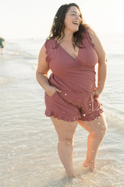 Nevar | Zwem Playsuit met Ingebouwde BH