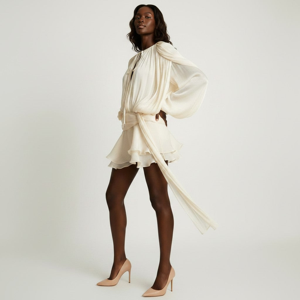 Veda | Elegante Mini Jurk - Trendy, Luchtig en Veelzijdig