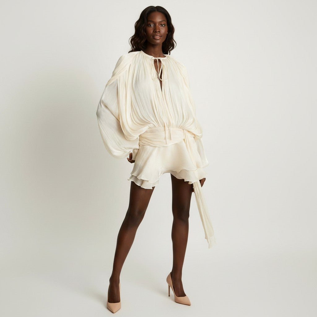 Veda | Elegante Mini Jurk - Trendy, Luchtig en Veelzijdig