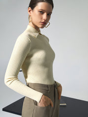 Vero | Polo Top Dames - Gebreid, Lange Mouwen