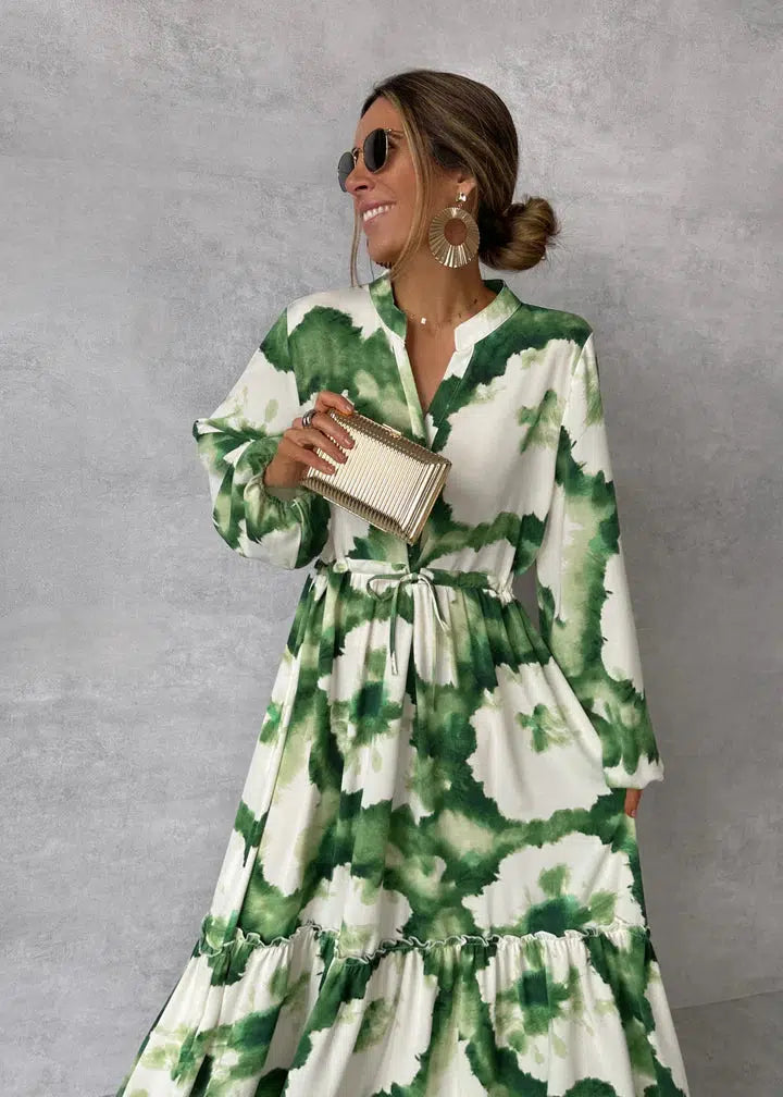Odette | Bohemian Maxi-Jurk met V-Hals