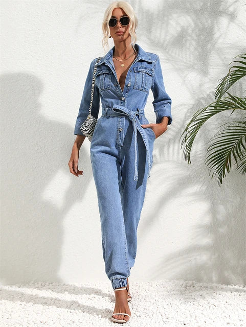 Regina | Denim Jumpsuit voor Dames