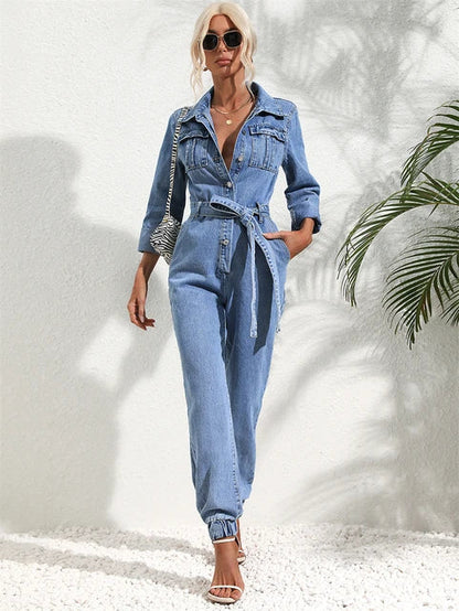 Regina | Denim Jumpsuit voor Dames