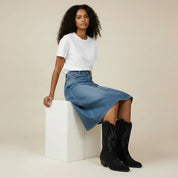 Yara | Western Look Suede Laarzen Dames - Suede, Geborduurd en Comfortabel