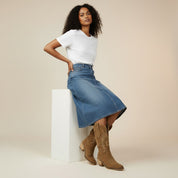 Yara | Western Look Suede Laarzen Dames - Suede, Geborduurd en Comfortabel