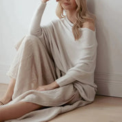 Vita | Dames Asymmetrische Drapeertrui - Hoogwaardige Stoffen, Stijlvol en Casual 1