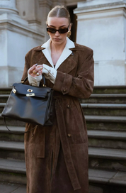 Vivid | Luxe Dames Trenchcoat - Suède Look, Stijlvolle Herfstlook