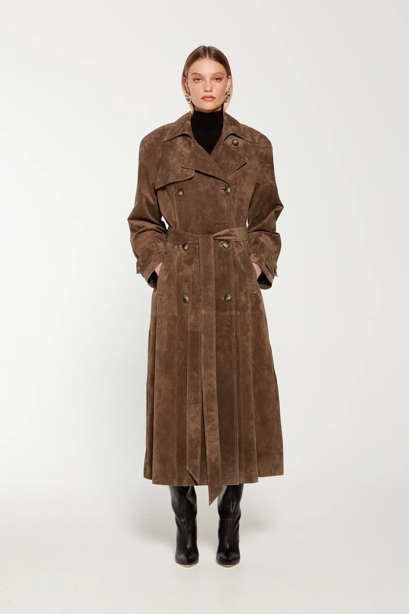 Vivid | Luxe Dames Trenchcoat - Suède Look, Stijlvolle Herfstlook