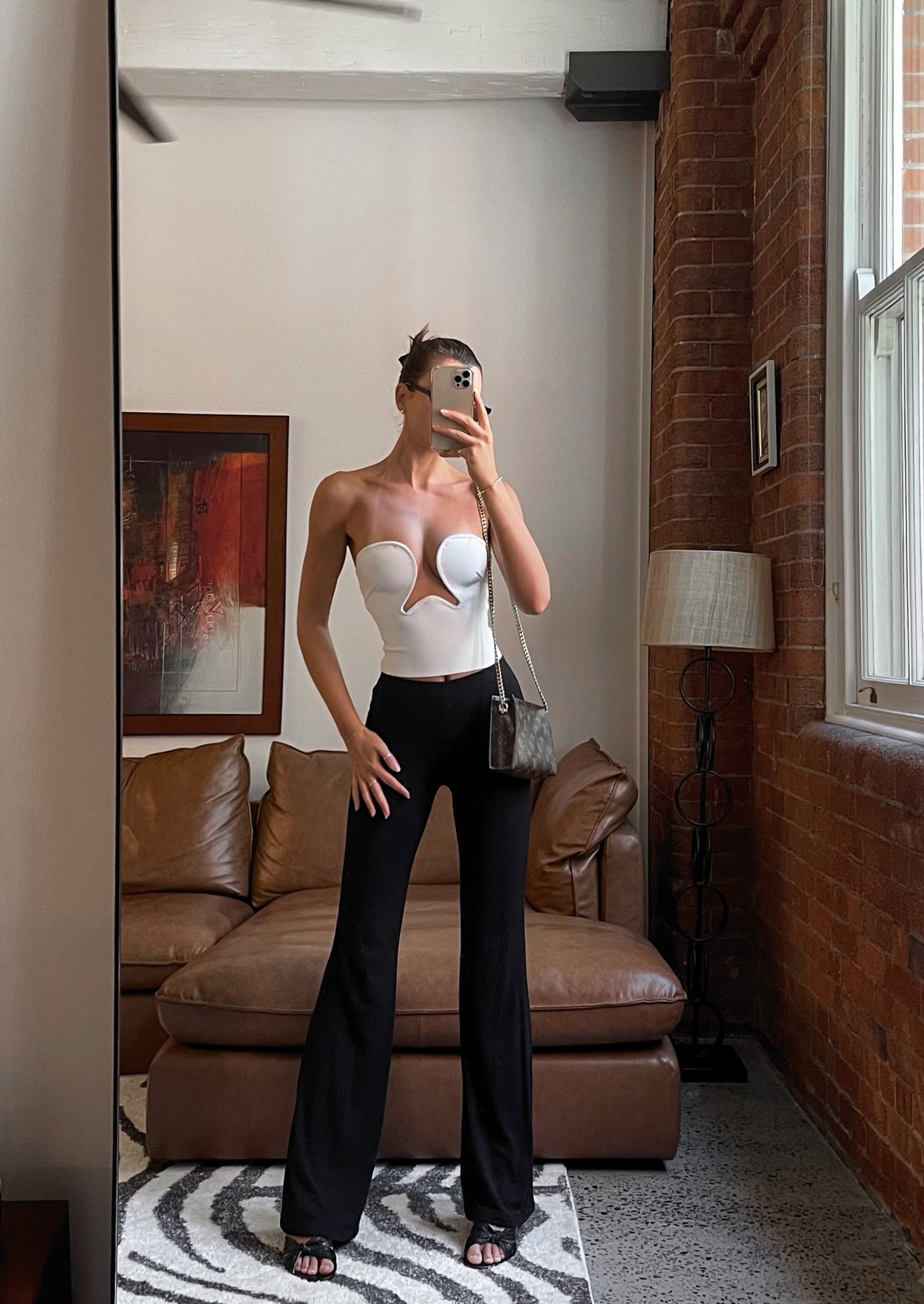 Ornelia | Witte Strapless Bustier Top – Luxe Stretch Pasvorm