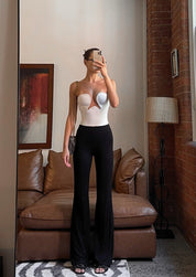 Ornelia | Witte Strapless Bustier Top – Luxe Stretch Pasvorm