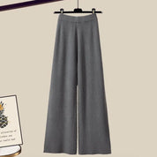 Jannika | Comfy Driedelige Set Dames - Blouse, Broek en Trui met Elegante Pasvorm