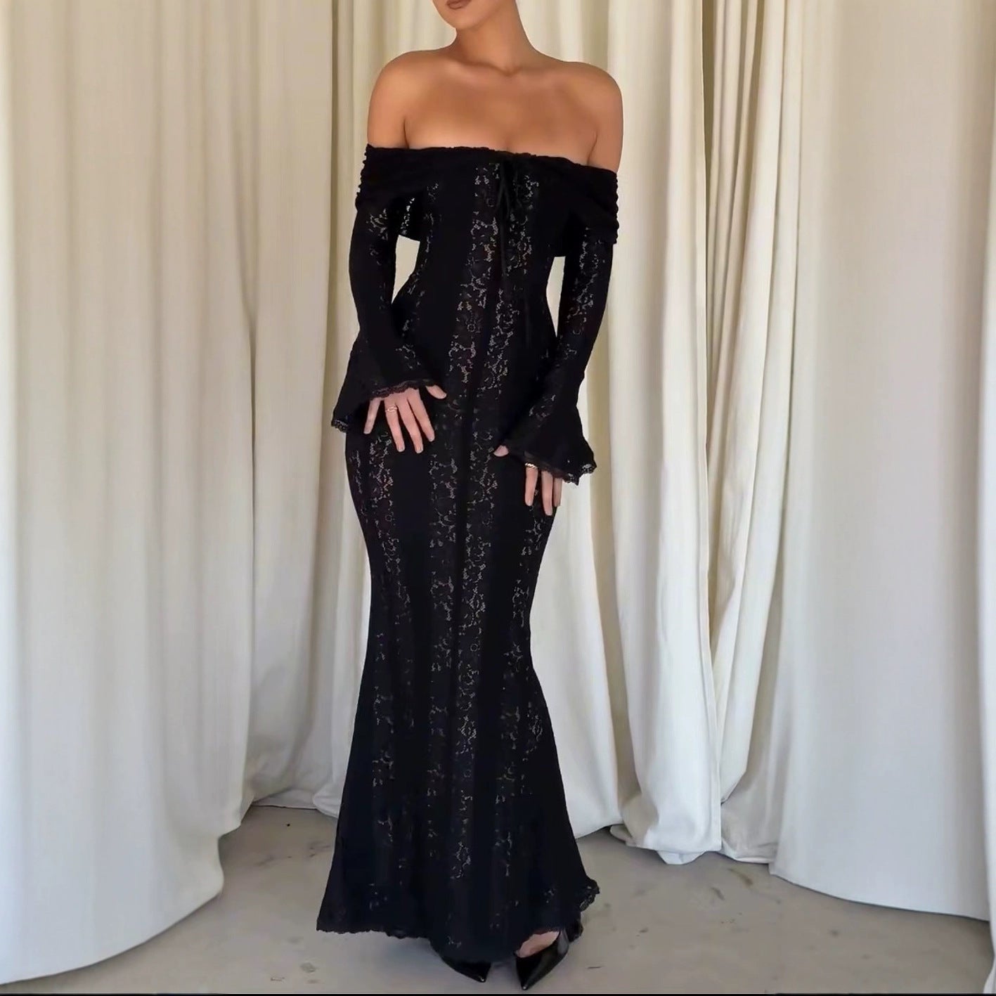 Wendy | Dames Bodycon Jurk - Spaghettibandjes met Luxe Kant 0