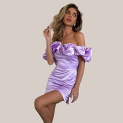 Wendy | Dames Cocktailjurk Bruiloft - Elegant Off-Shoulder met Ruches 6