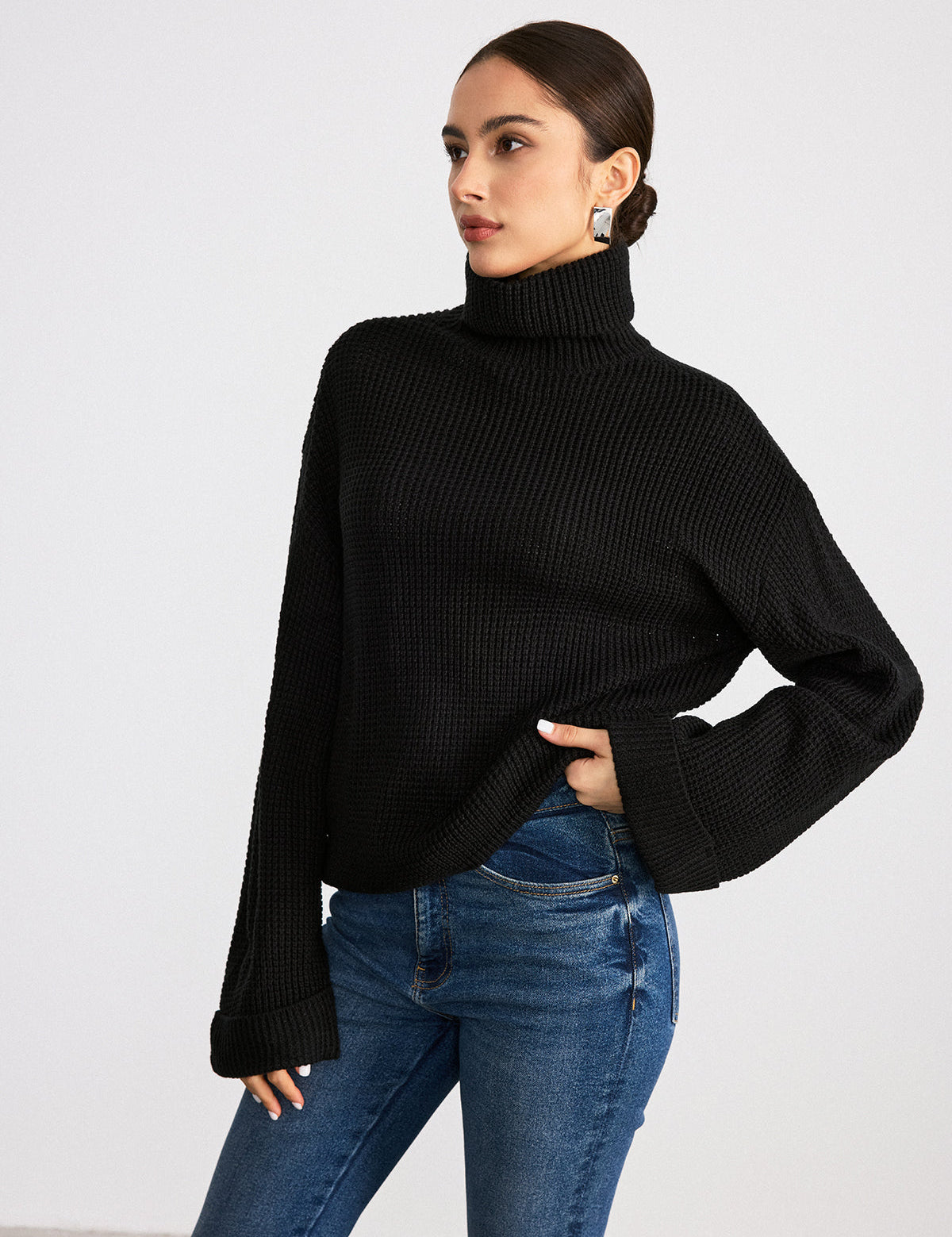 Wendy | Dames Coltrui - Wafelgebreid met Uitlopende Mouwen, Comfortabel en Trendy 0