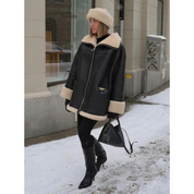 Wella | Luxe Gewatteerde Winterjas Dames - Lange Pasvorm, Teddy Fleece