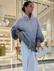 Eryka | Oversized Glinsterend Vest voor Dames – Longline & Elegant