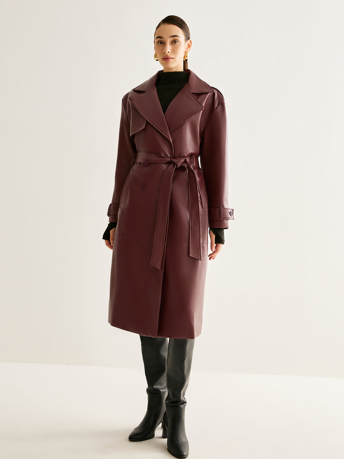 Winde | Lange Vegan Leren Jas Dames - Waterafstotend, Casual