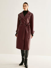 Winde | Lange Vegan Leren Jas Dames - Waterafstotend, Casual