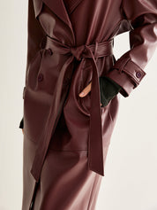 Winde | Lange Vegan Leren Jas Dames - Waterafstotend, Casual