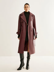 Winde | Lange Vegan Leren Jas Dames - Waterafstotend, Casual