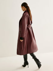 Winde | Lange Vegan Leren Jas Dames - Waterafstotend, Casual