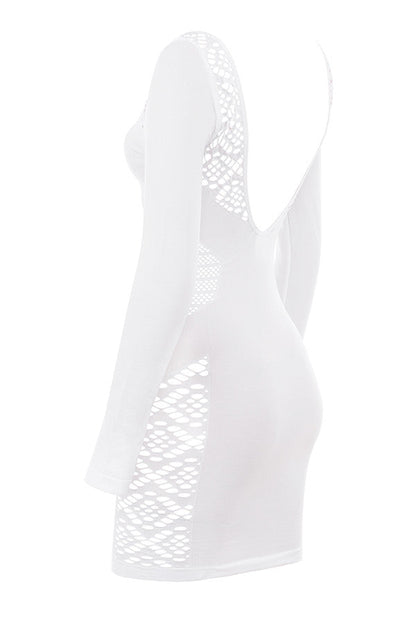 Ailey | Elegante Bodycon Mini Jurk Dames – Mesh & Lange Mouw