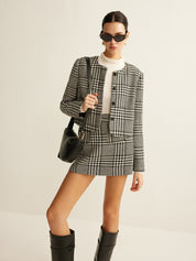 Azuro | Chique Wollen Regular Fit Damesjas met Korte Lengte